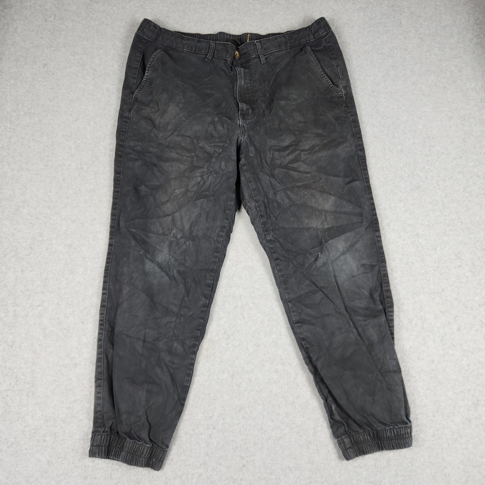 Amazon Essentials Jogger Pants Mens XL Black Stretch Straight Fit Drawstring